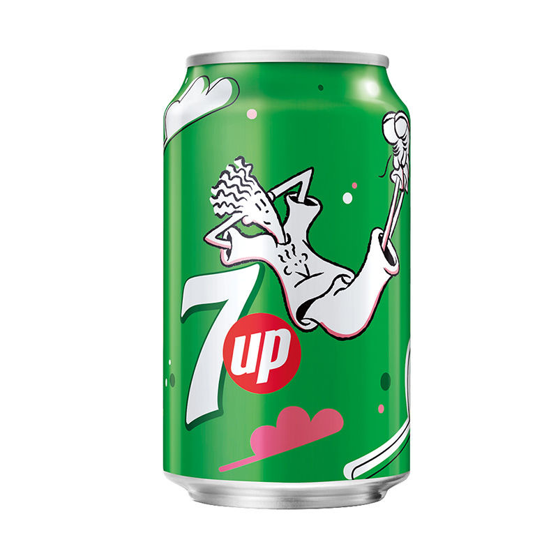 百事可乐出品七喜碳酸饮料330mlx24听冰爽柠檬味汽水