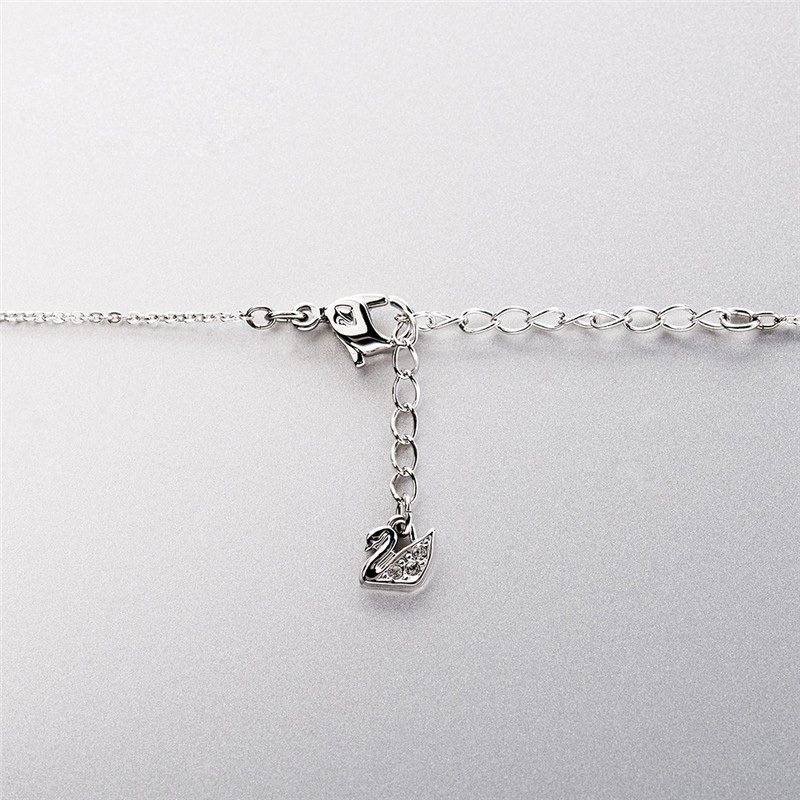 SWAROVSKI 施华洛世奇 Swan渐变黄色大天鹅人造仿水晶项链锁骨链吊坠女5215034 礼物女轻奢饰品