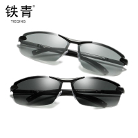 铁青偏光太阳镜日夜两用变色夜视驾驶开车墨镜 Y26 副