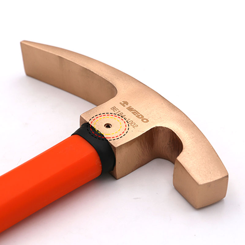 WEDO维度品牌 防爆工具 铝青铜 铍青铜 防爆装柄砖瓦锤 断砖锤 锤子 无火花高清大图