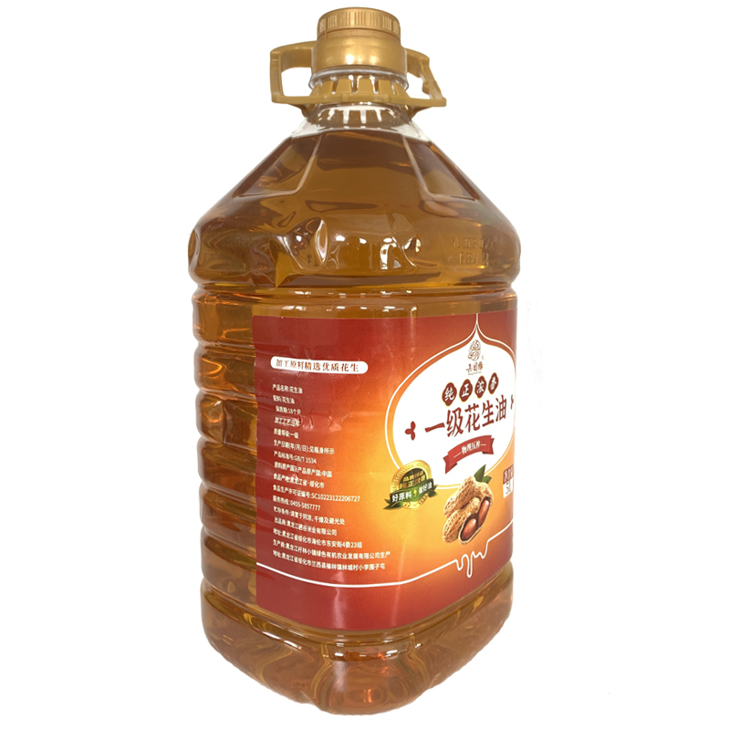 一级纯正浓香花生油5L高清大图