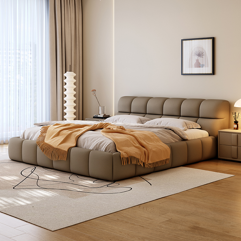 5m极简布艺床欧式大床现代简约软包卧室家具床婚床