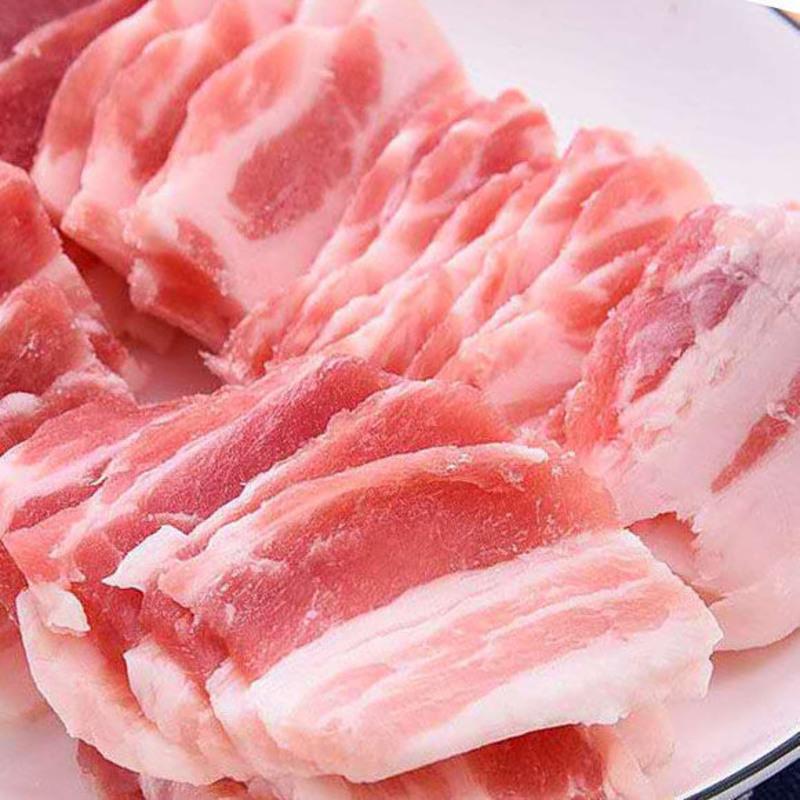 精品肉片4斤新鲜冷冻瘦肉块生鲜冷冻肥肉块带皮肉块猪鸭复合五花肉块