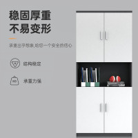 域赢储物柜文件柜资料柜木质板式茶水柜书柜子档案柜 矮柜三门