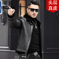 JINGLAN京岚 2021新款复合皮毛一体皮衣男商务休闲男装夹克款羊毛皮草 PM-1903