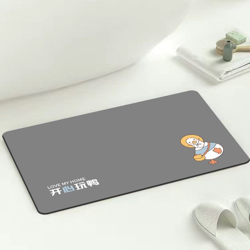 地垫家用浴室吸水地垫洗手间门口橡胶防滑大号脚垫速干软垫高清大图