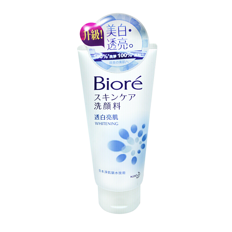 日本碧柔(Biore)洗面奶男女通用洁面乳100g深层清洁 洗面奶-亮肌型