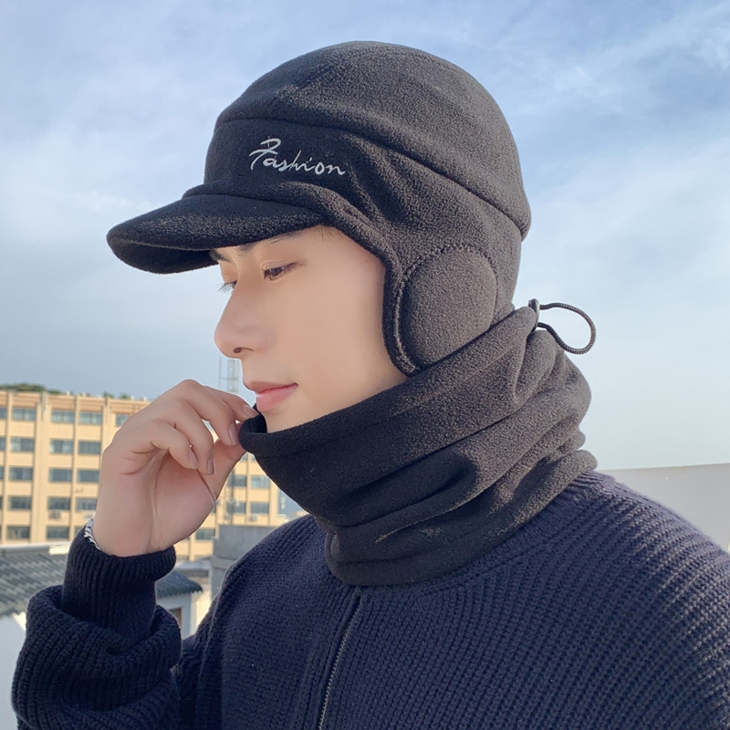 帽子闪电客男冬季户外防寒面罩骑车帽保暖毛线帽加厚护耳棉帽雷锋帽