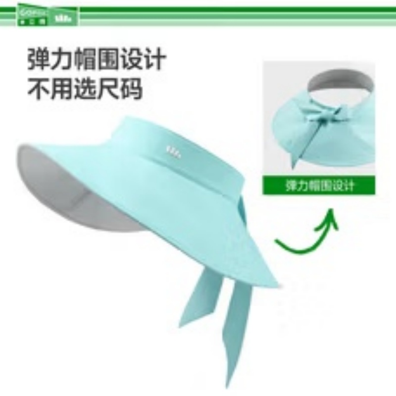 蕉下女士便携空顶渔夫防晒帽GP741黑高清大图