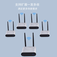 千天(QANTOP)高保真无线传输音频发射接收 立体声电脑功放适配器3.5MM RCA莲花无线音频会议传输器 一发五收