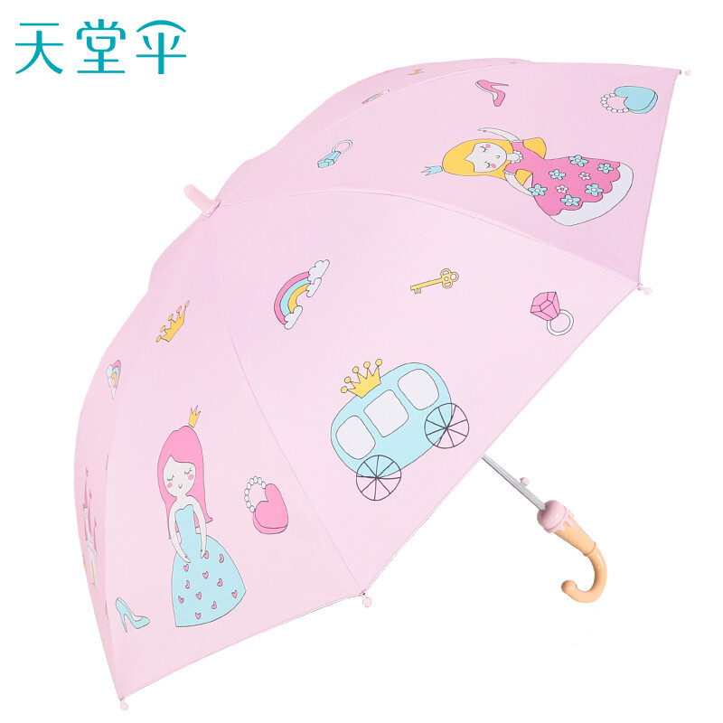 天堂 儿童伞53*8骨全遮光黑胶晴雨伞直杆伞遮阳伞太阳伞1283高清大图