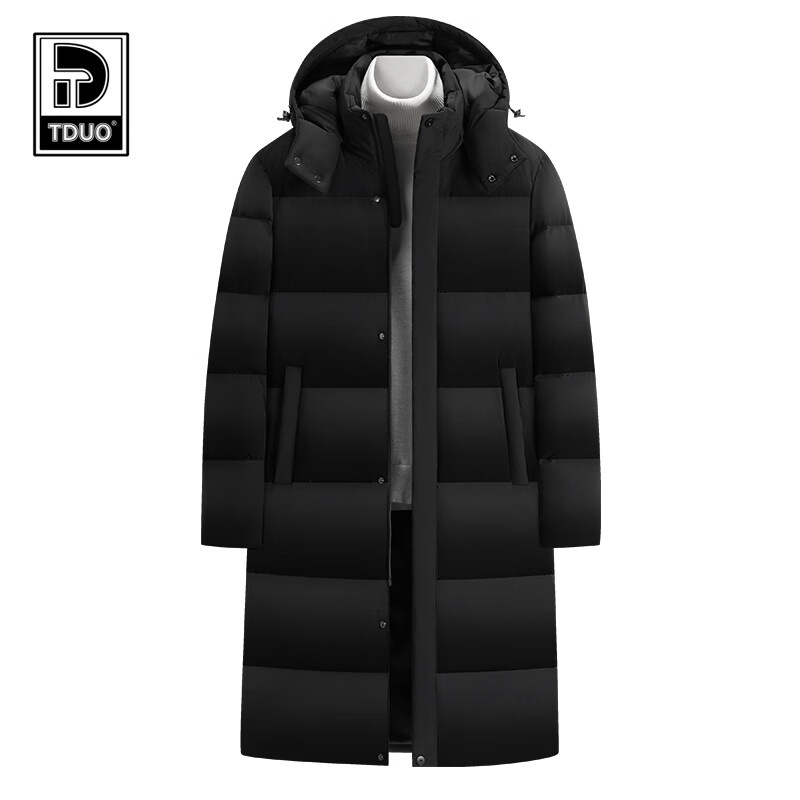 Tduo长款脱帽加厚羽绒服R11 件高清大图
