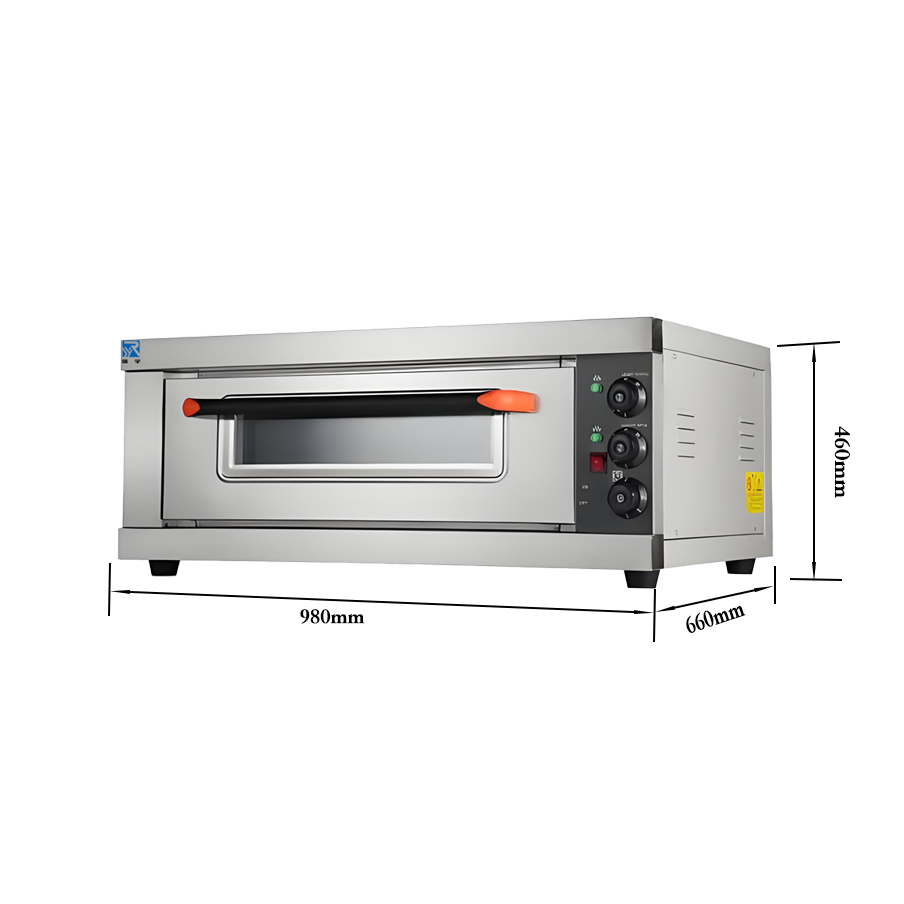 瑞宇牌经济款单层单盘电烤箱/980*660*460mm/220V3.2kw高清大图