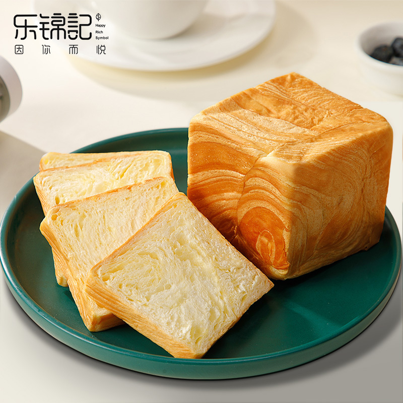 乐锦记 魔方生吐司面包红豆味500g整箱 糕点营养早餐代餐办公室休闲零食下午茶