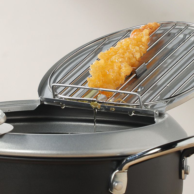 炊大皇(COOKER KING)自沥盖油炸锅20CM 汤锅铁锅家用炸薯条炸油条TG20ZL
