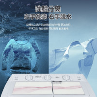 康佳(KONKA)8公斤 半自动波轮洗衣机 大容量双桶双缸衣物一桶洗 脱水甩干机 XPB80-752S-DS