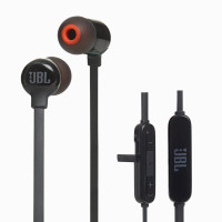 JBL T110BT入耳式无线蓝牙耳机运动跑步耳塞磁吸扁线手机音乐线控 黑色