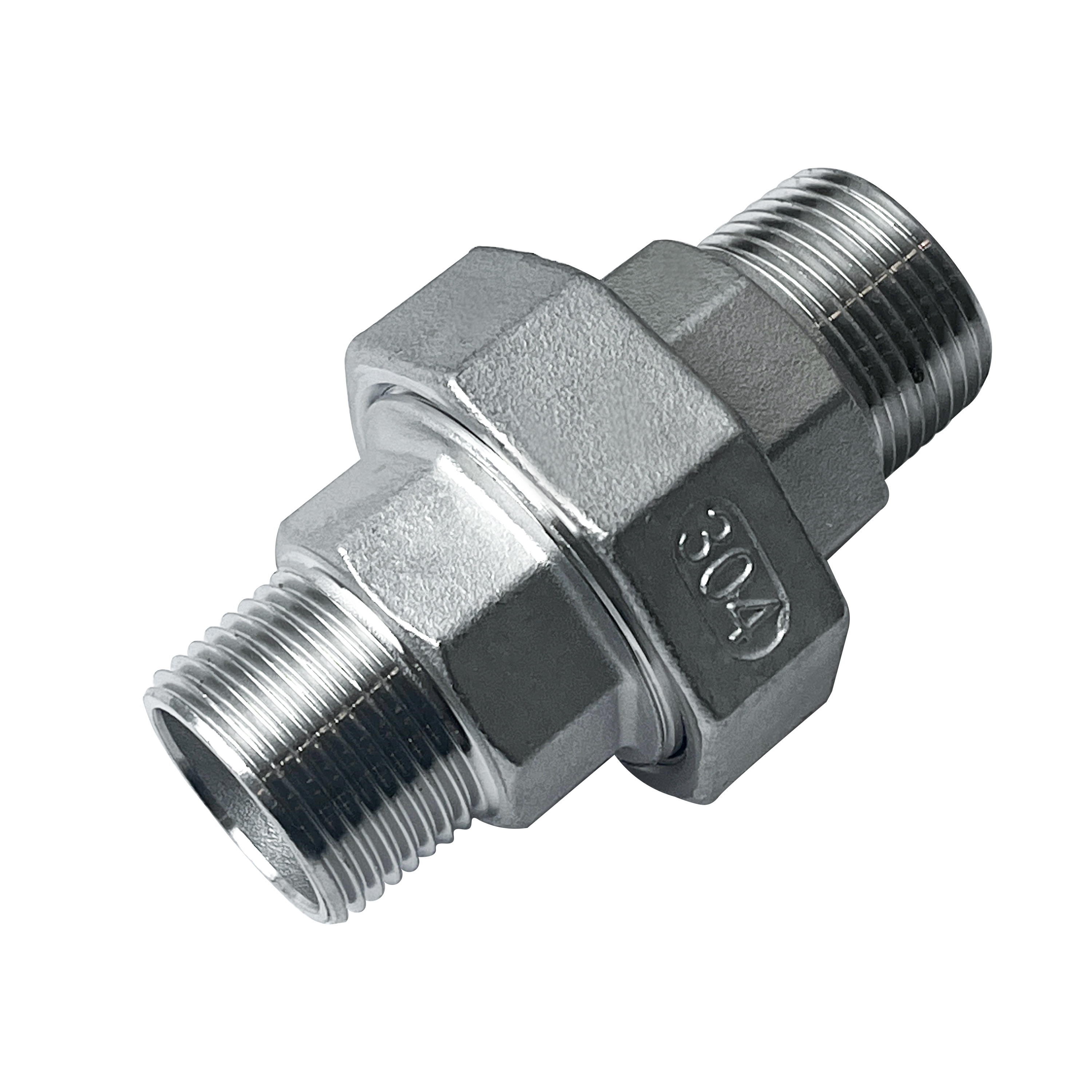 杉外山 304不锈钢双外丝活接水管接头 个高清大图