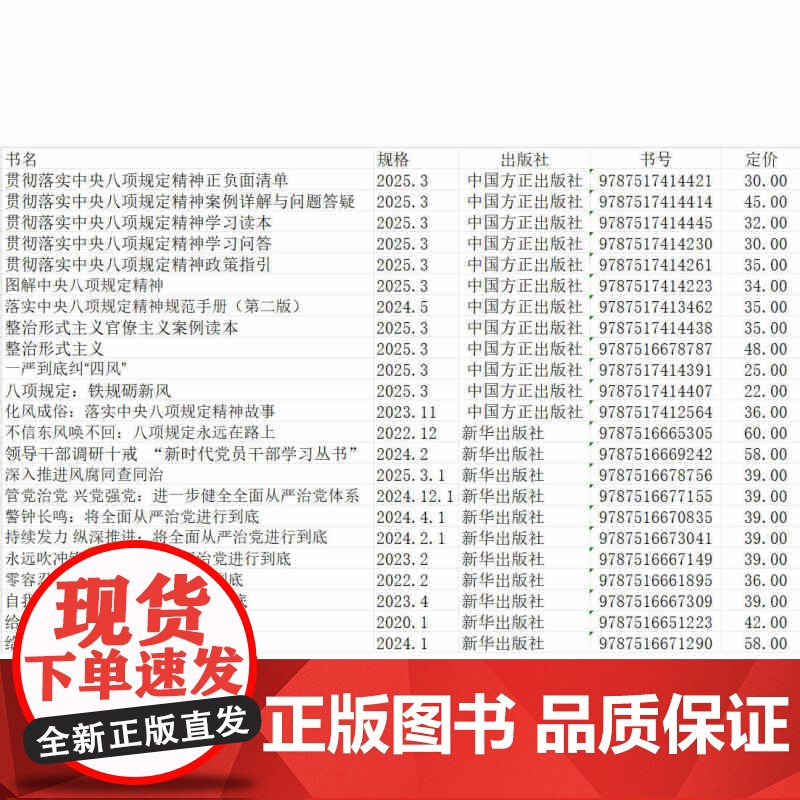 贯彻落实中央八项规定精神学习读本 中国方正出版社 9787517414445 中央八项规定ppt中央八项规定实施细高清大图