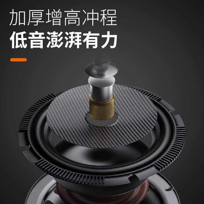 汽车音响喇叭6.5寸同轴中重低音扬声器汽车音响改装无损高清大图