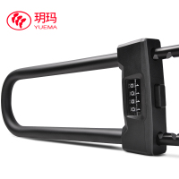 玥玛 玻璃门密码锁抗剪U形锁双开玻璃门锁WMMBL901