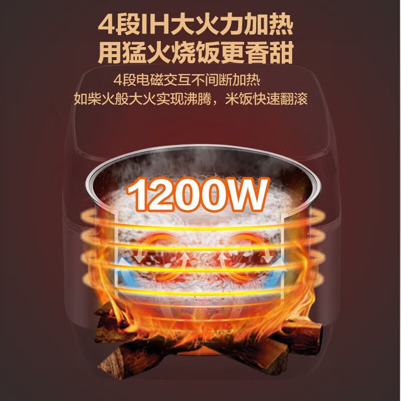 格力(GREE)大松家用多功能智能IH电饭煲4升大容量双内胆煲汤煮饭锅 GDCF-4009C