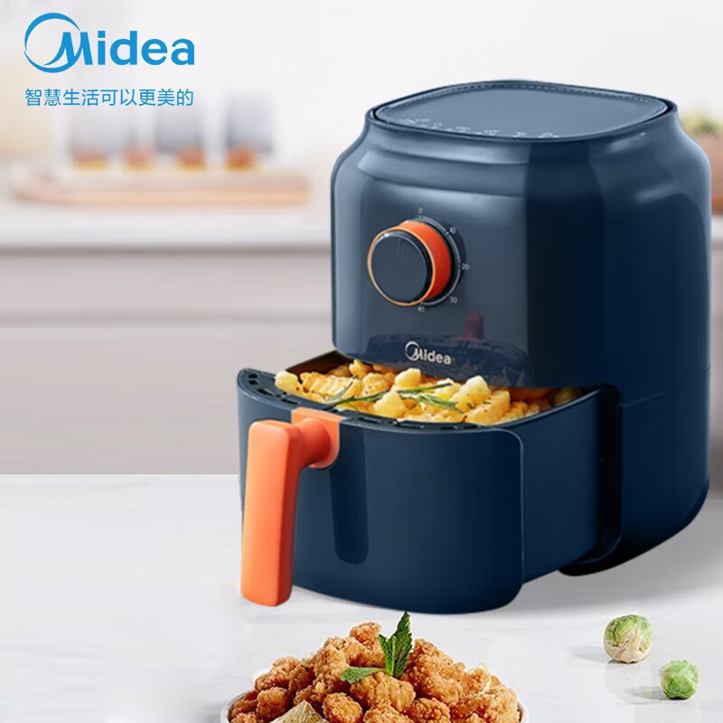 美的(Midea)空气炸锅家用新款多功能无油空气炸锅大容量薯条机MF-KZ30E201(KZ30E3L)