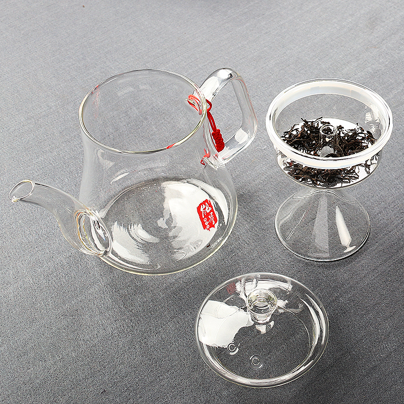 尚帝(shangdi)全玻璃蒸茶壶蒸汽普洱养生茶具煮茶器耐高温 玻璃蒸茶养生壶