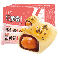 比比赞蛋黄卷红豆味300g[约10枚]咸蛋黄夹心雪媚娘早餐食品整箱零食排行榜网红休闲小吃传统中式糕点