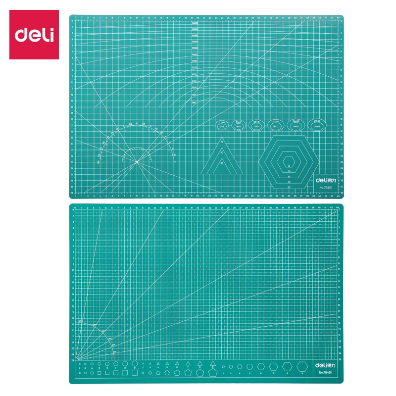 得力a3切割板垫板大号手工桌面刻板学生美工裁纸工作雕刻版高清大图