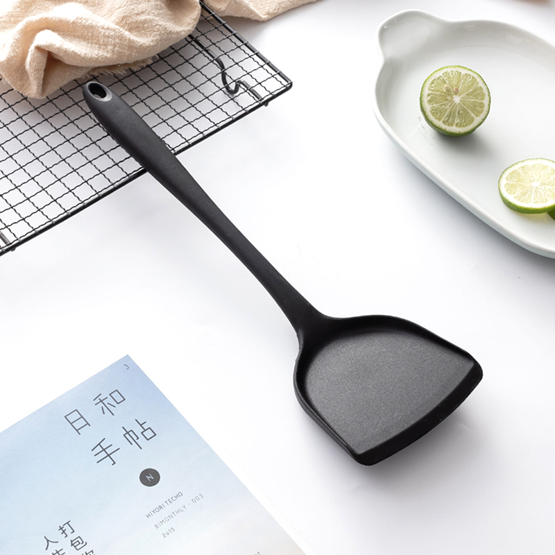 阳光飞歌 硅胶锅铲平底锅铲子煎锅炒菜锅铲 黑色YJ3652