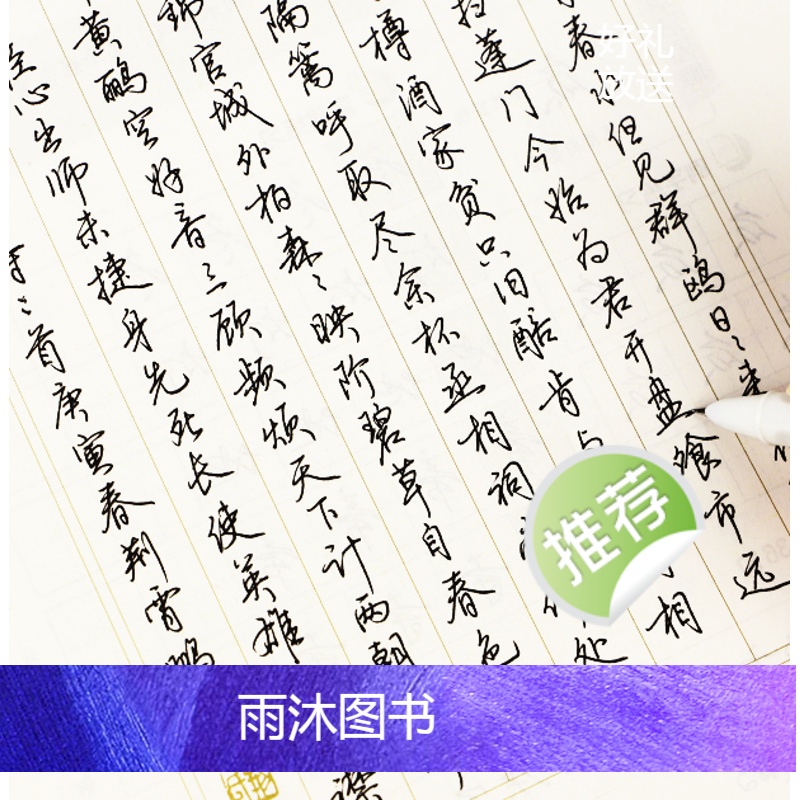 行书练字套装(3本凹槽字帖+12支笔芯+2笔壳+2握笔器) [正版]字帖男生霸气行书密码行书练字帖成年硬笔书法练字大学生高清大图