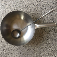 平底铁锅电磁煤气炉通用熟铁无涂层加厚少油烟铁炒菜锅-平底-直径34(木把款)