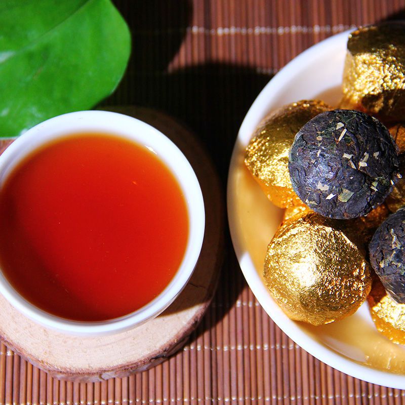 云南普洱茶熟茶糯米香普洱小沱茶糯香熟茶叶糯米香普洱茶小金沱糯香