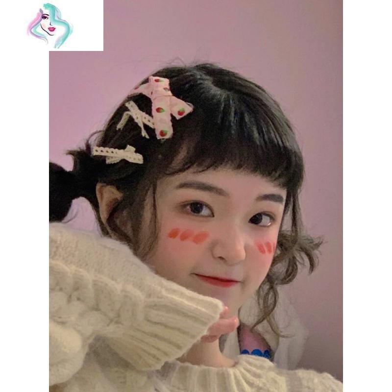 日系二次元眉上刘海女网红复古齐留海轻薄自然发际假发