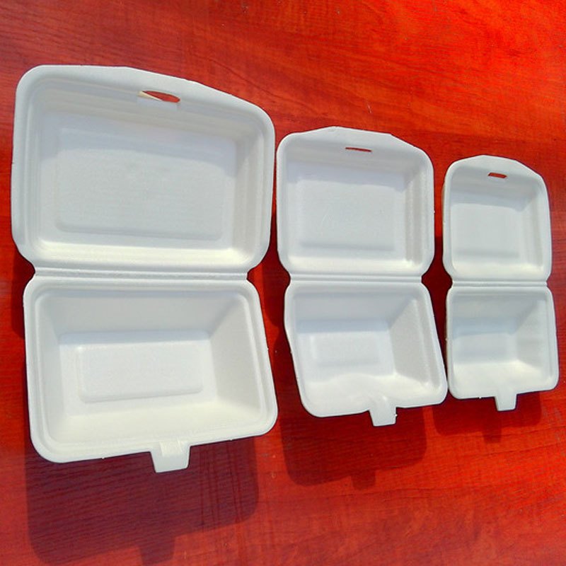一次性泡沫饭盒长方形打包餐盒快餐盒外卖盒餐盒通用家居器皿饭盒便当