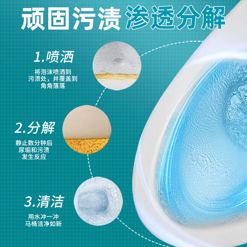 大公鸡管家(CHANTE CLAIR)马桶清洁剂除垢625ml除垢洁厕液洁厕灵去渍去异味高清大图