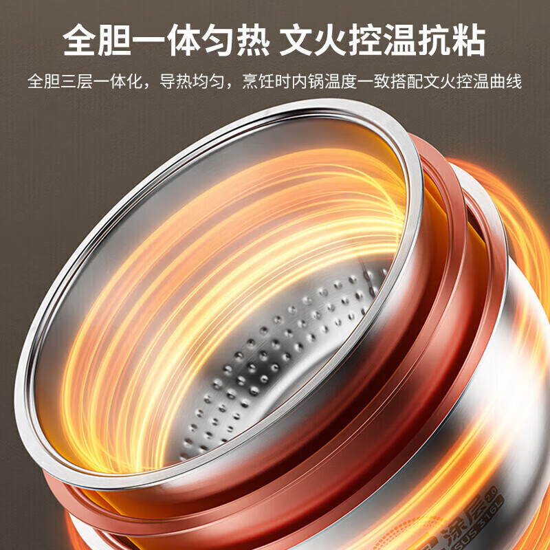 美的4L电饭煲MB-CFB4065S 316L不锈钢内胆高清大图