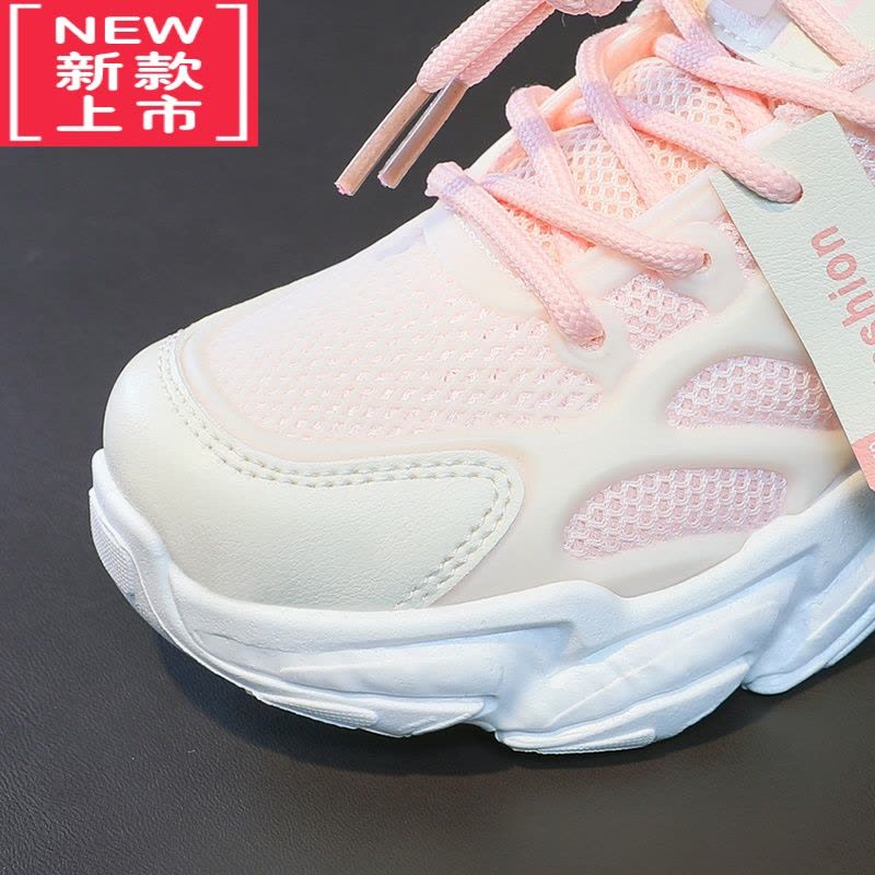 可莉允女童鞋子春秋季2022年新款女童老爹鞋中大童小女孩运动鞋儿童网鞋运动休闲鞋图片