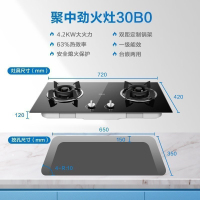 老板(ROBAM) 燃气灶 4.2kW 煤气灶 老板燃气灶 单灶具 双眼灶 燃气灶嵌入式 灶台 天然气灶30B0T