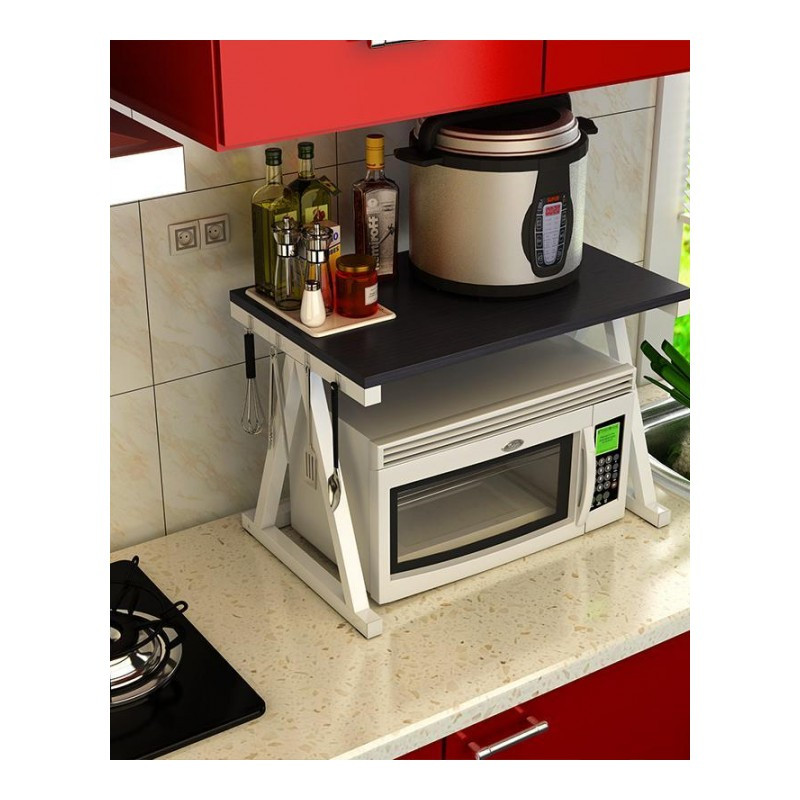 微波炉架置物架2层厨房置物架烤箱收纳味用品架双层电饭煲架子