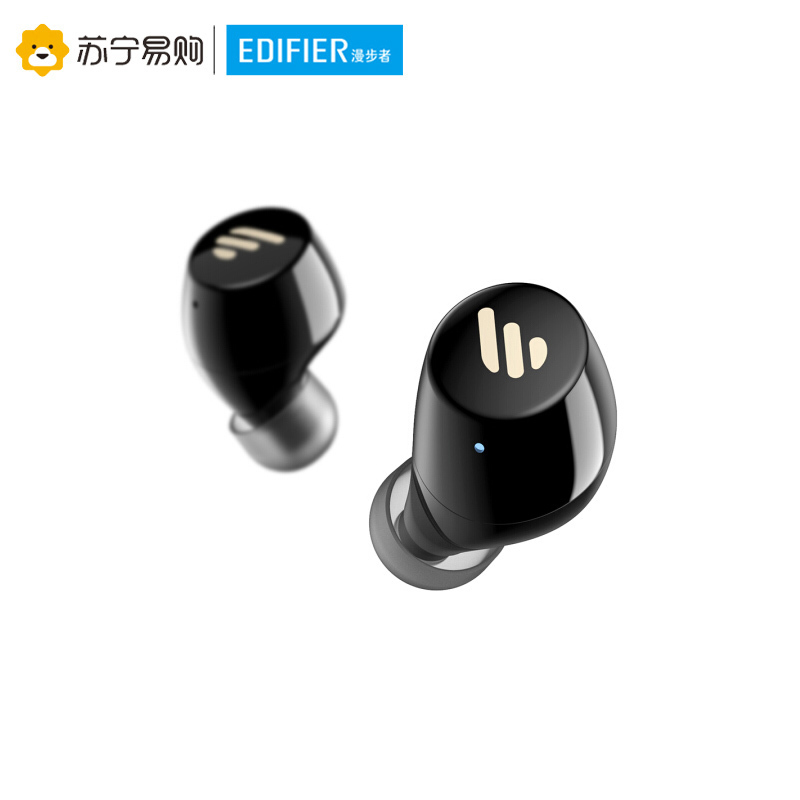 Edifier/漫步者 TWS1 真无线蓝牙耳机 迷你隐形运动手机耳机 通用苹果华为小米手机 黑色
