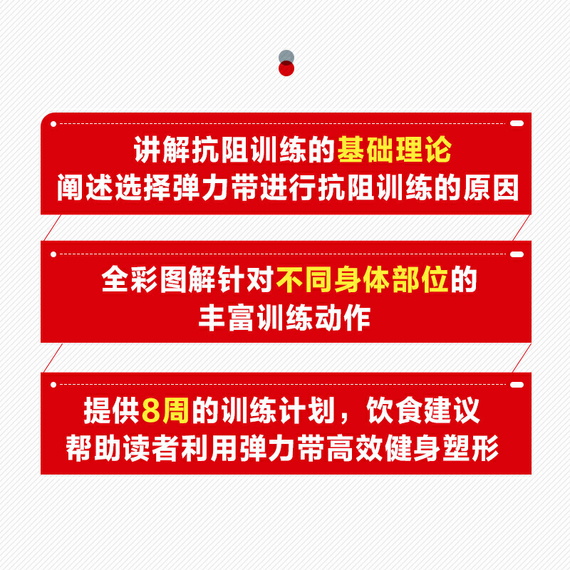 [醉染正版]弹力带抗阻训练 力量提升与减脂塑形指南 弹力带训练全书 弹力带的选择和保养方法减脂增肌减肥身材管理本能减脂健高清大图