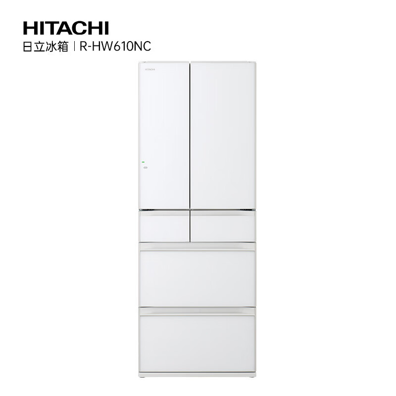 日立(HITACHI)日立602升R-HW610NC日本进口双循环风冷自动制冰真空保鲜小体积大容积嵌入式冰箱家用高端电冰
