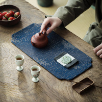領藝 优选小茶席干泡垫香云纱织锦功夫茶具配件防水禅意壶承垫
