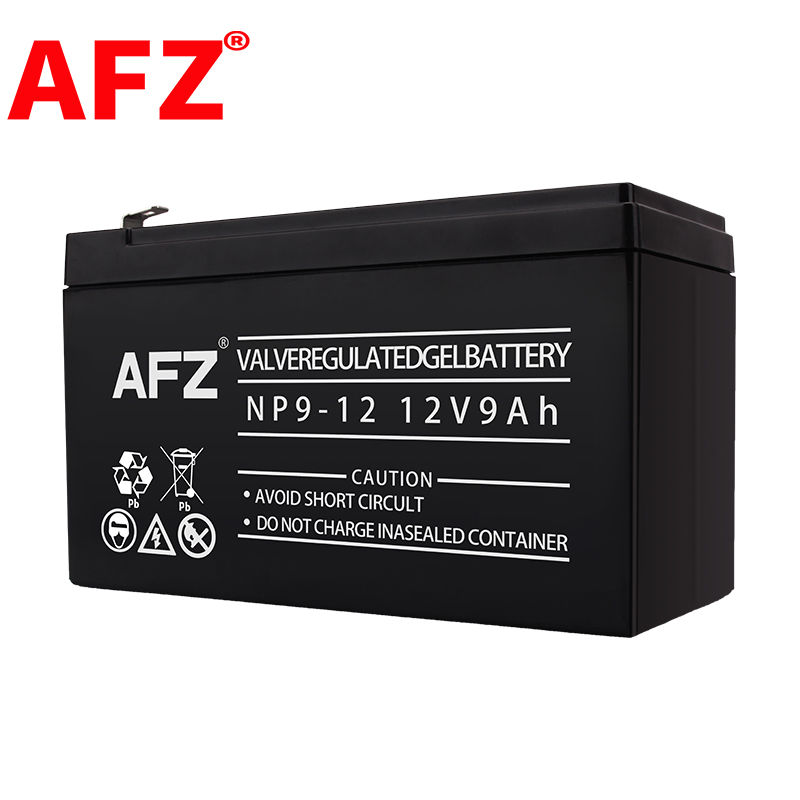 AFZ电瓶12V9AH胶体免维护蓄电池应急照明通信UPS直流屏门禁NP9-12高清大图