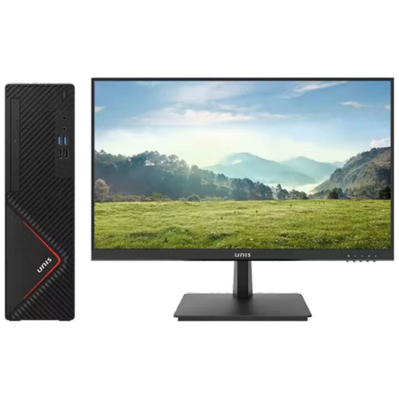 紫光UNIS D3830台式机G3 3350(8核3.0G)/16G/512G 2GB显卡试用麒麟或统信23.8寸显示器高清大图