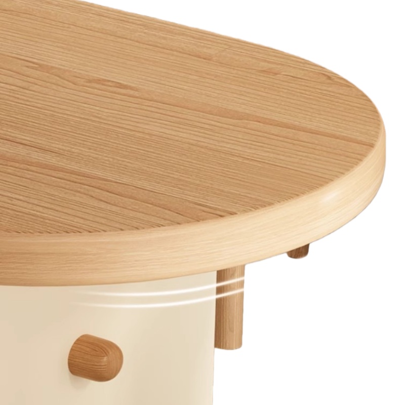 豫龙都 椭圆实木餐桌 1.6米 张高清大图