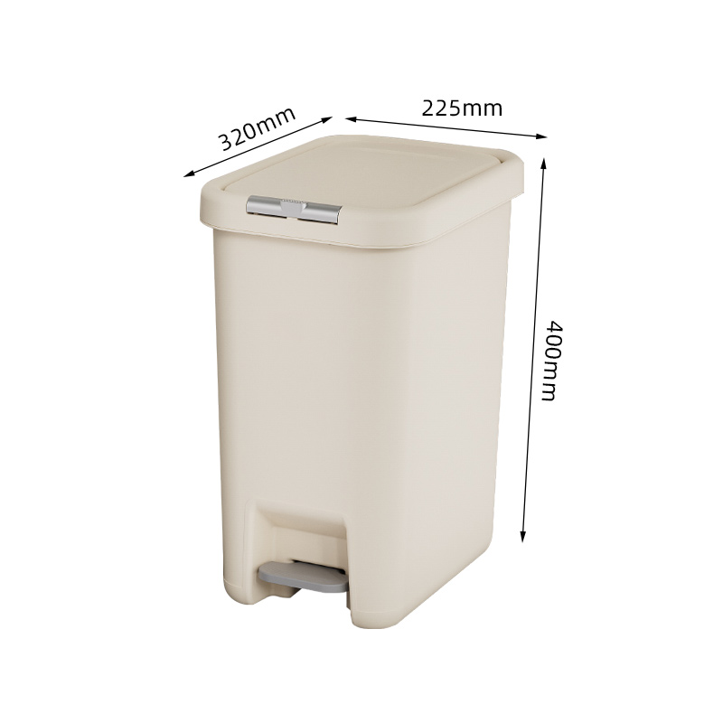 臻远 ZY5090116手按脚踩两用垃圾桶 送1卷垃圾袋 20L 茶色高清大图