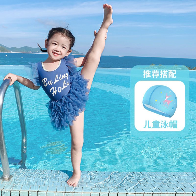 儿童泳衣女连体2021新款洋气女孩可爱裙婴幼儿宝宝泡温泉中小童